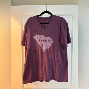 Women's Purple Graphic V-Neck Tee…South Carolina.